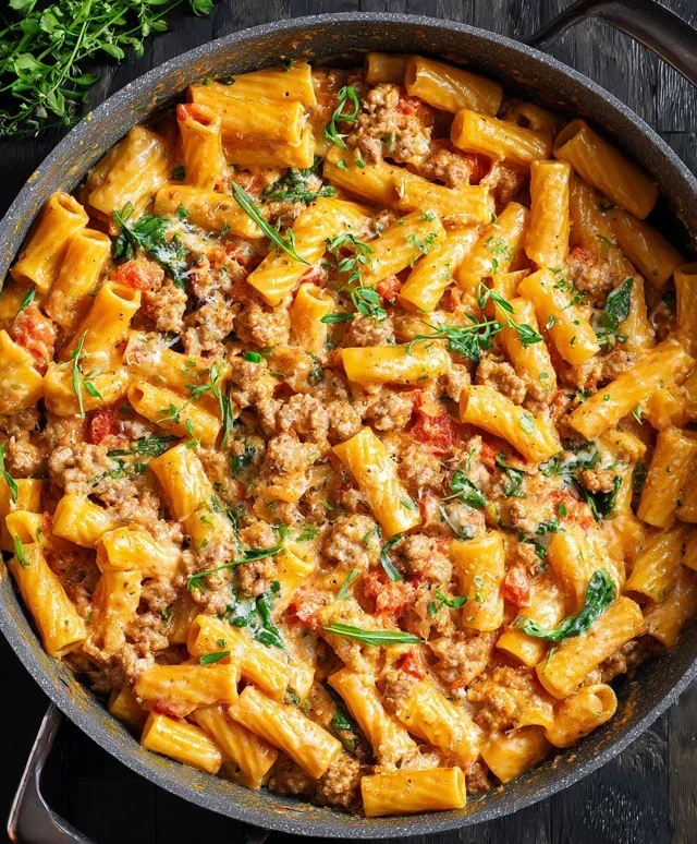 Creamy Sausage Rigatoni (One-Pan, 30-Minute Meal)