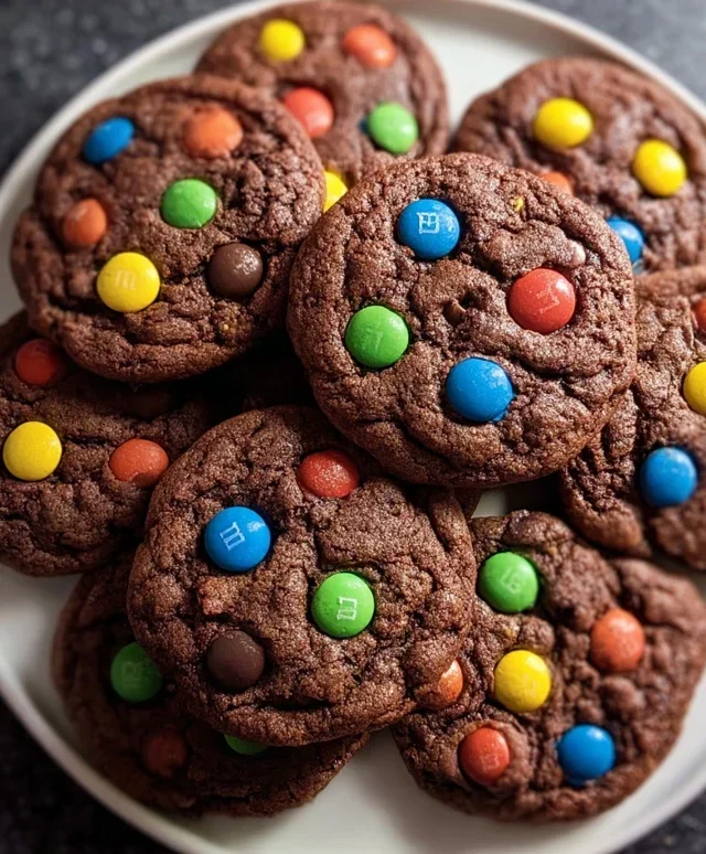 Chocolate M&M Cookies