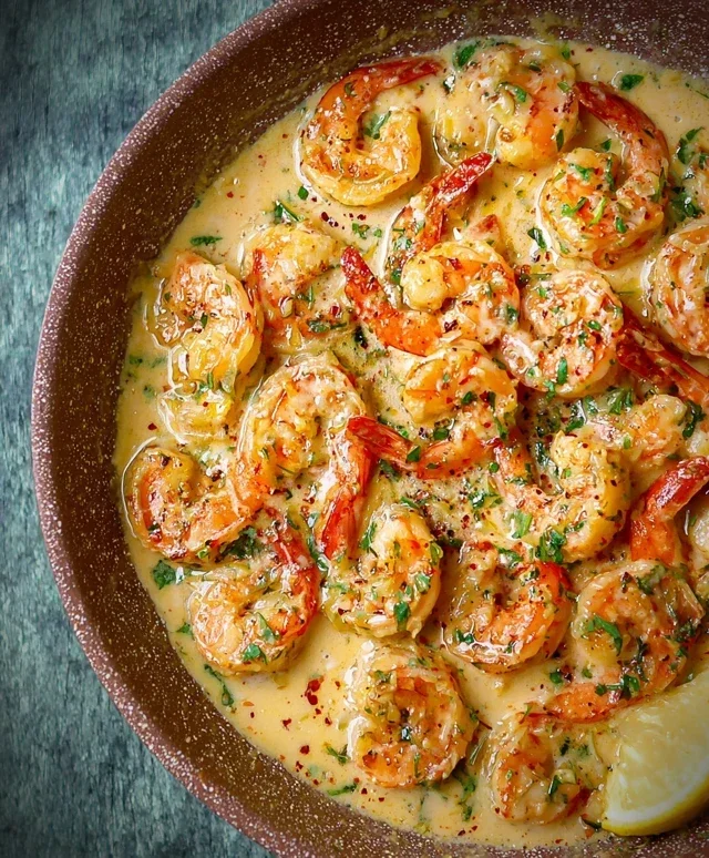 Creamy Garlic Shrimp (15 mins)