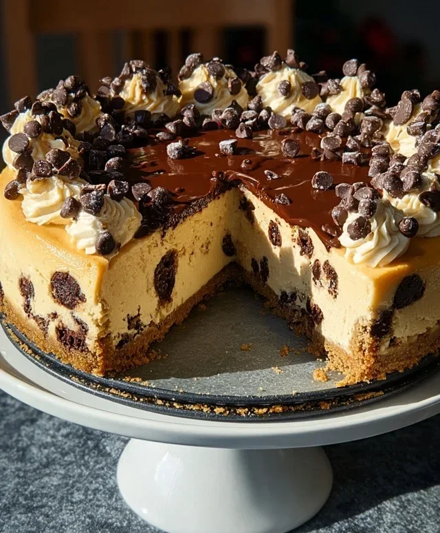 Chocolate Chip Cookie Bottomed Cheesecake