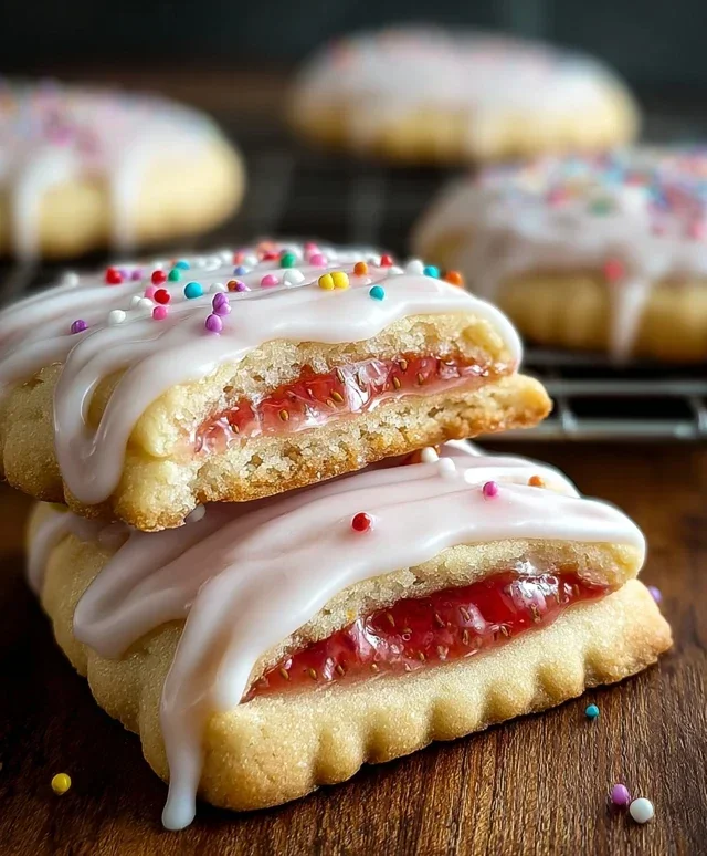 Strawberry Pop Tart Cookies