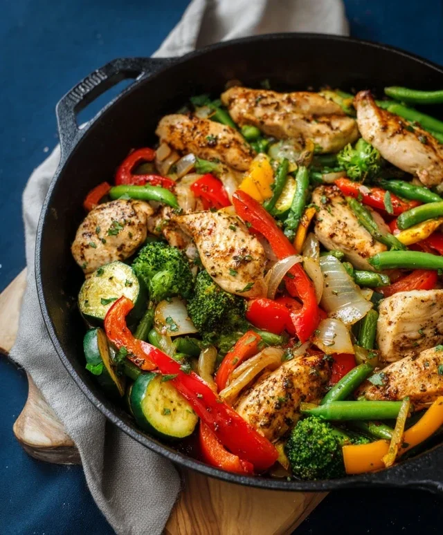 Healthy Chicken and Vegetables Skillet