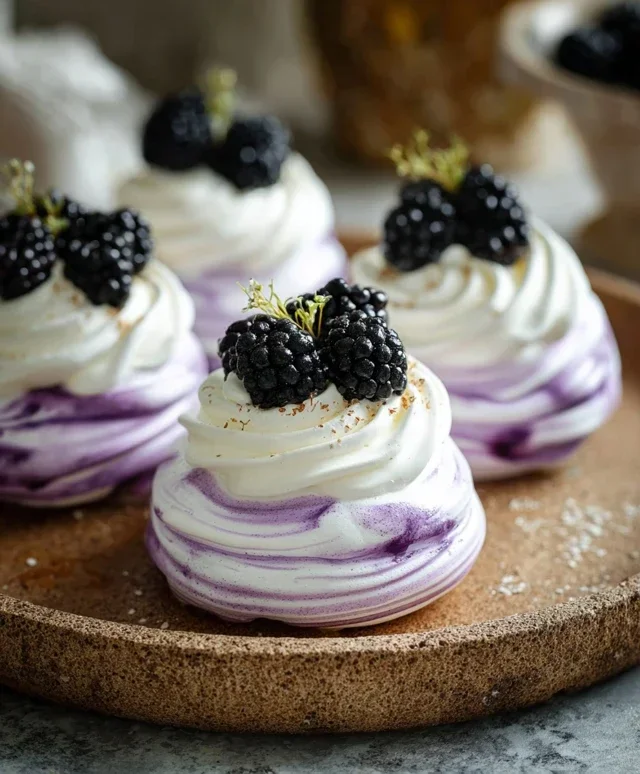 Blackberry Pavlovas