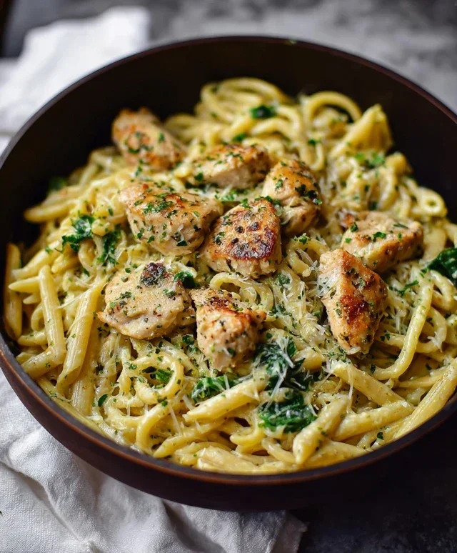 Healthy Garlic Parmesan Chicken Pasta
