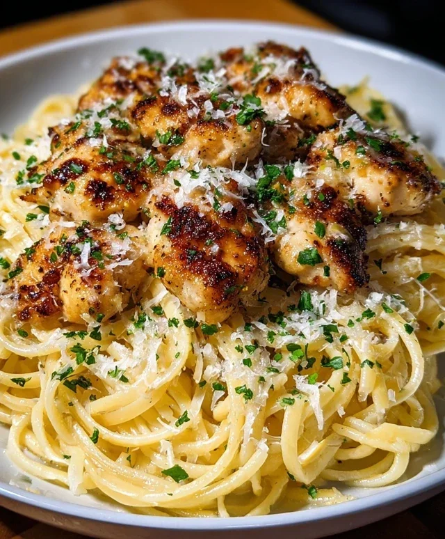 Lemon Chicken with Parmesan Linguine