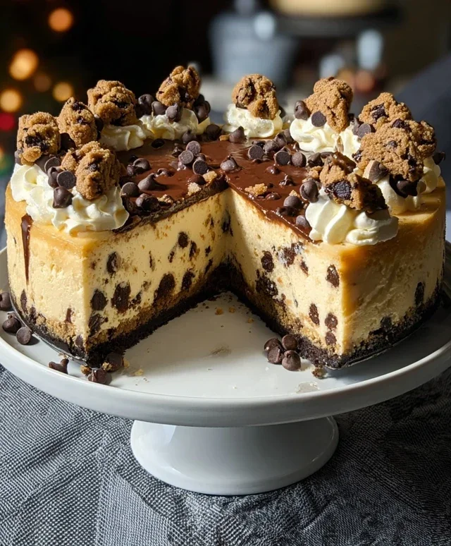 Chocolate Chip Cookie Bottomed Cheesecake