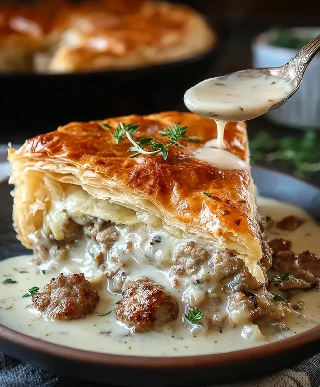 Sausage Gravy Puff Pie