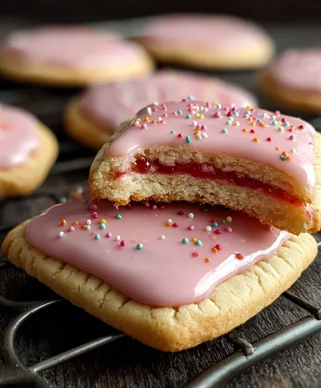Strawberry Pop Tart Cookies