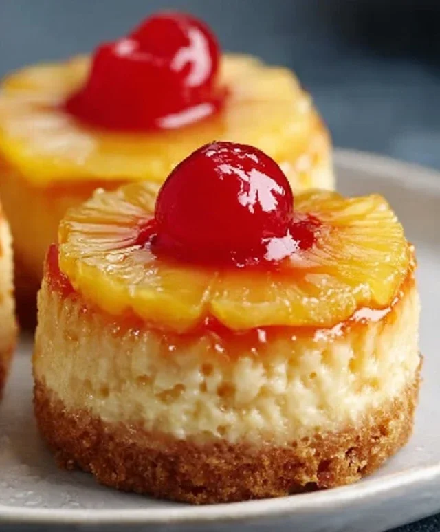 Mini Pineapple Upside-Down Cheesecakes