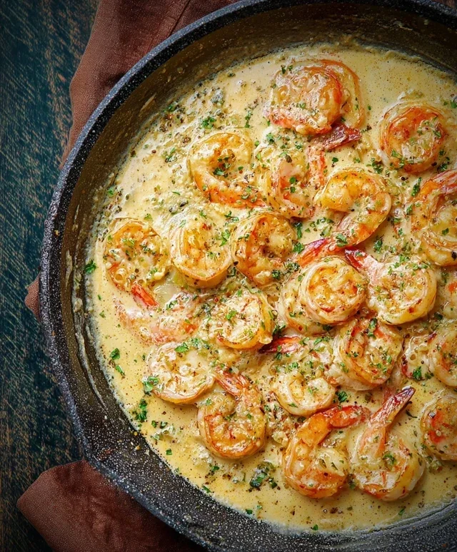 Creamy Garlic Shrimp (15 mins)