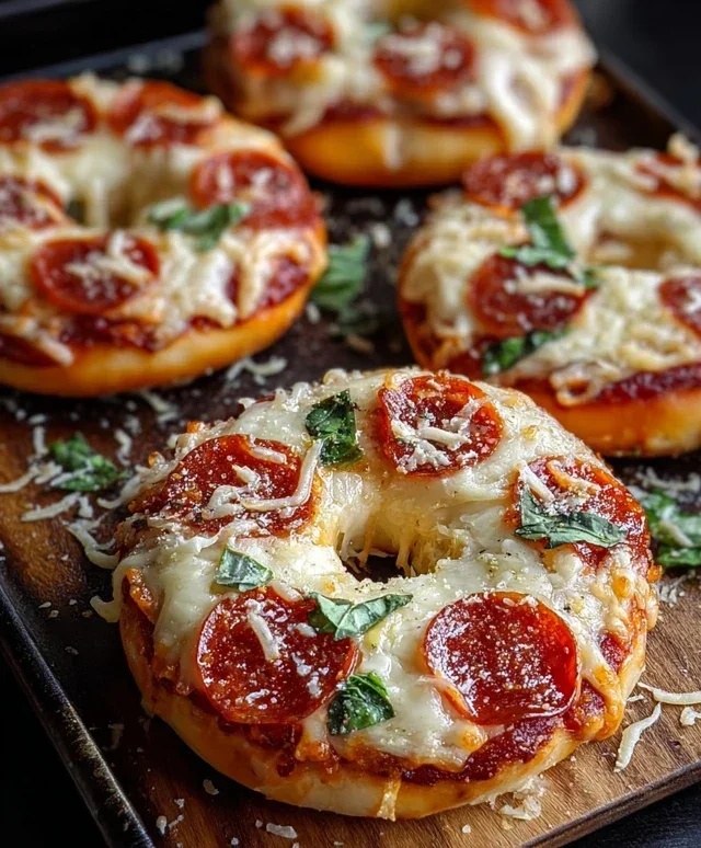 Giant Pizza Bagels
