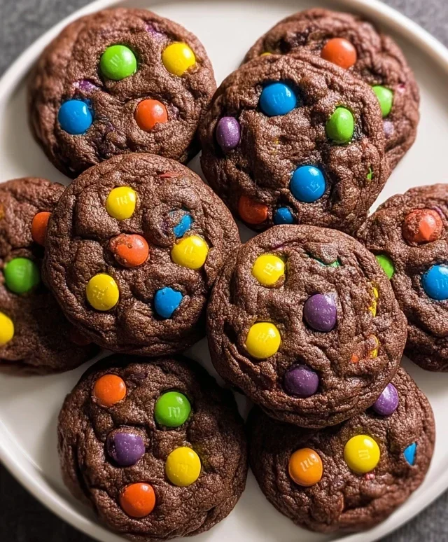 Chocolate M&M Cookies