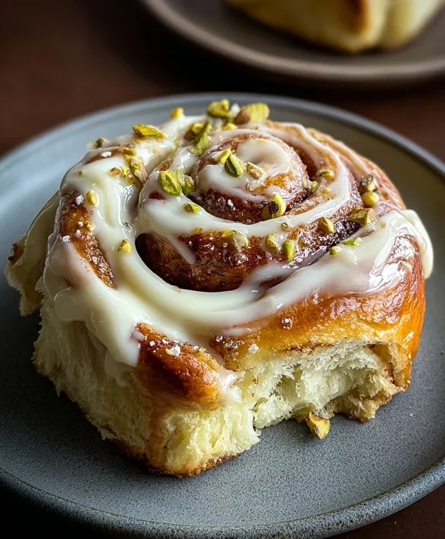 Small Batch Pistachio Cream Cinnamon Rolls