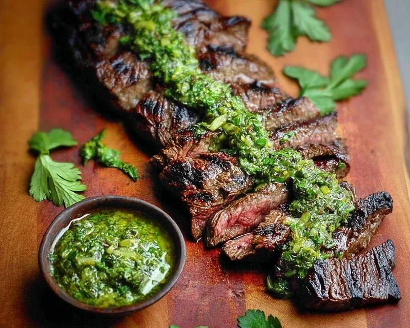 Skirt Steak Marinade Recipe with Chimichurri Recipe