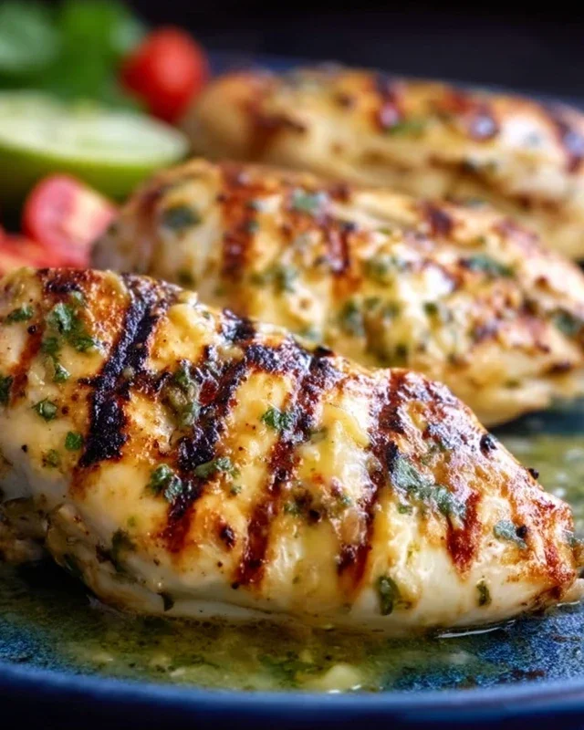 Grilled Salsa Verde Chicken with Pepper Jack