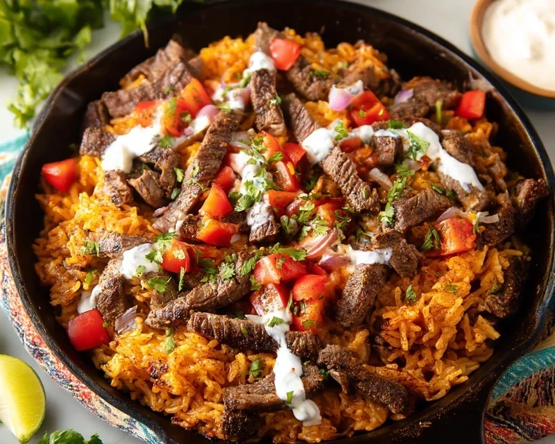 Steak Queso Rice A Flavorful Recipe