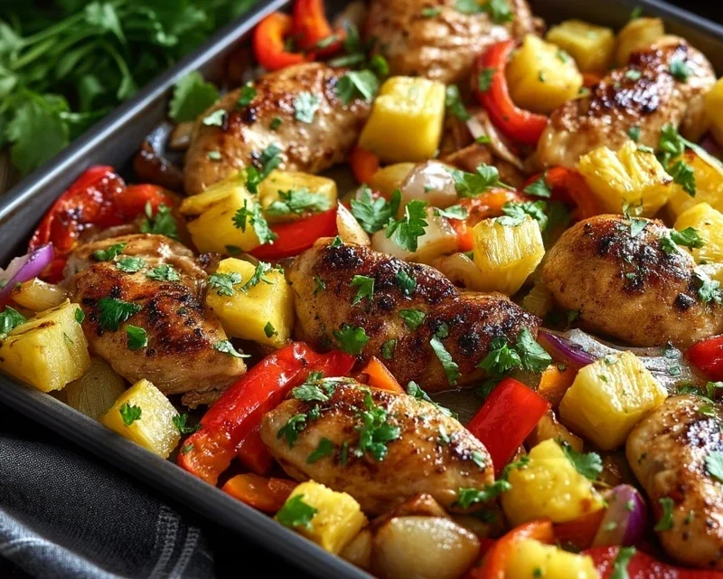Hawaiian Chicken Sheet Pan