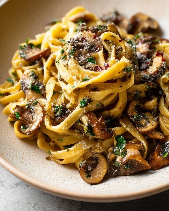Garlic Mushroom Pasta