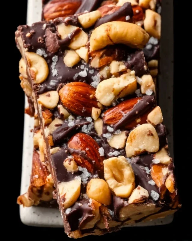 Dark Chocolate and Sea Salt Nut Bars