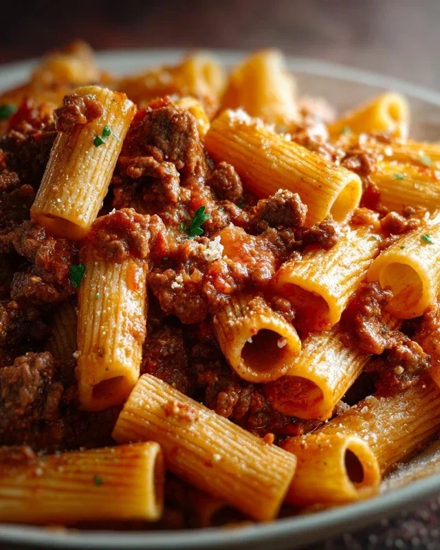 Beef Pasta in Tomato Sauce {Beef Ragu Pasta}
