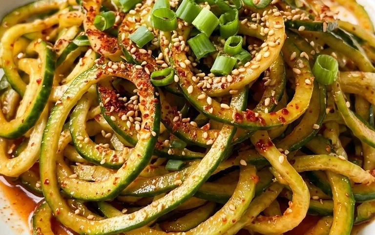 Spiral Cucumber Salad: Korean-Inspired Recipe