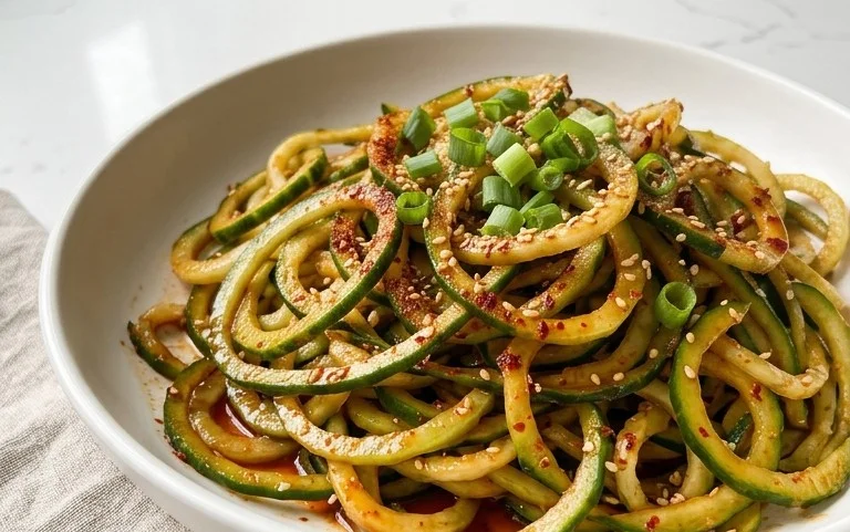Spiral Cucumber Salad: Korean-Inspired Recipe