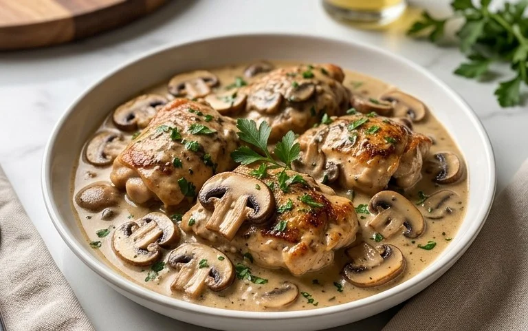 Creamy Mushroom Chicken Recipe