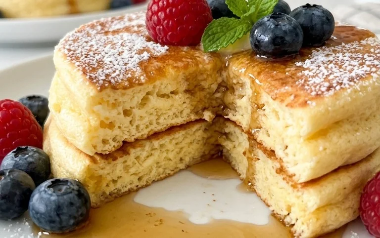 Fluffy Japanese Soufflé Pancakes