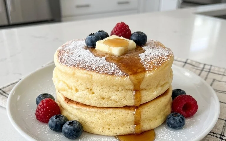 Fluffy Japanese Soufflé Pancakes