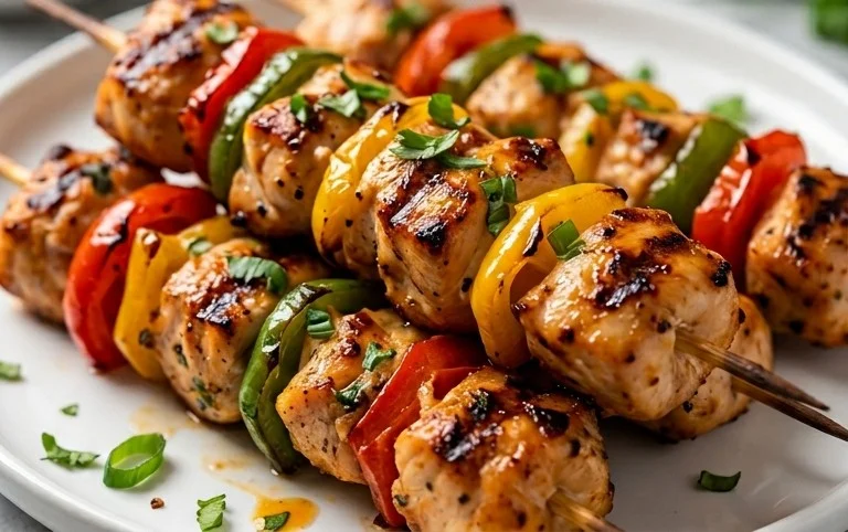 Air Fryer Chicken Skewers (VIDEO)