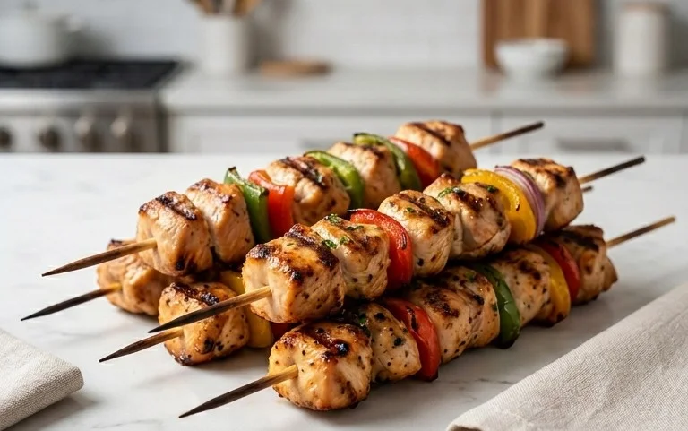 Air Fryer Chicken Skewers (VIDEO)