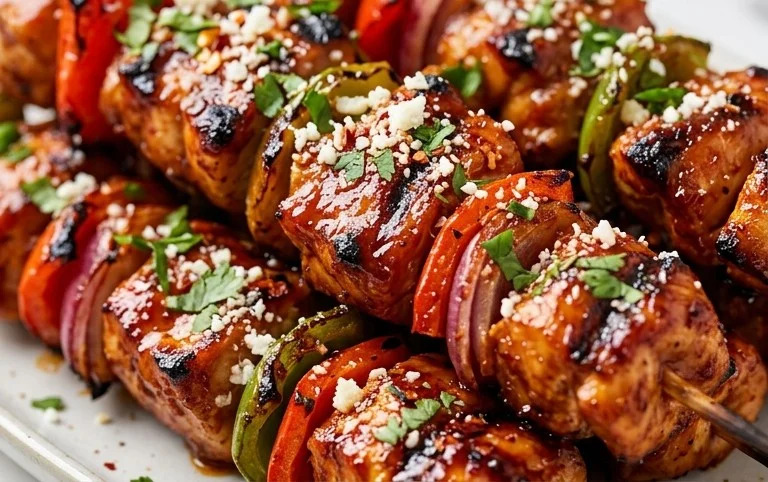 Mexican Barbecue Chicken Skewers