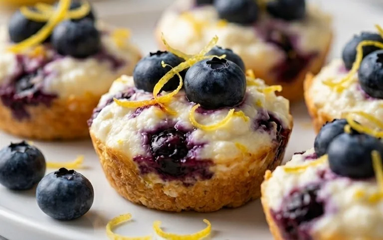 Blueberry and Lemon Zest Cottage Cheese Bites