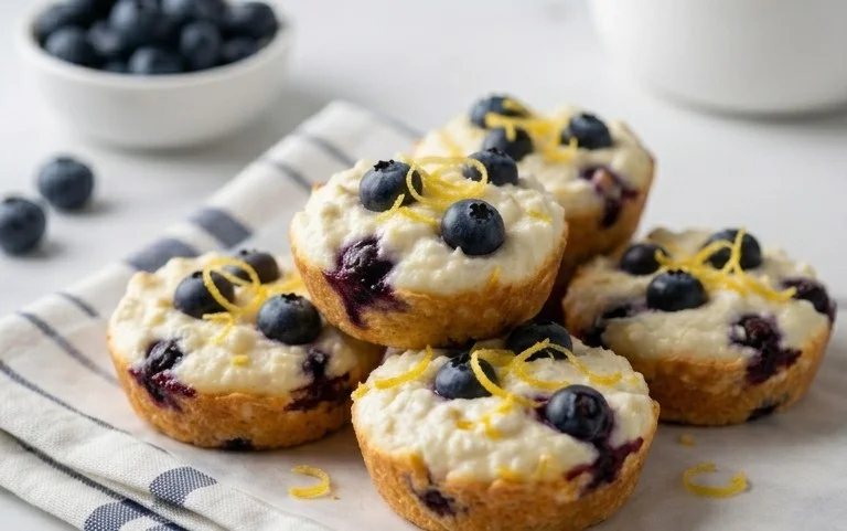 Blueberry and Lemon Zest Cottage Cheese Bites