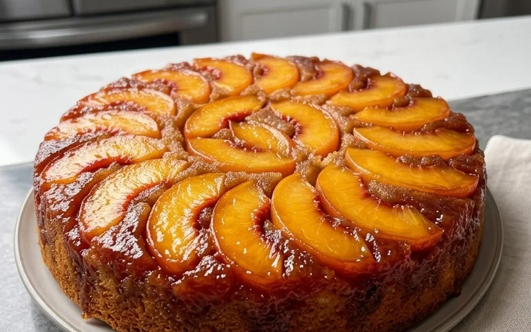 Peach Upside-Down Cake Recipe
