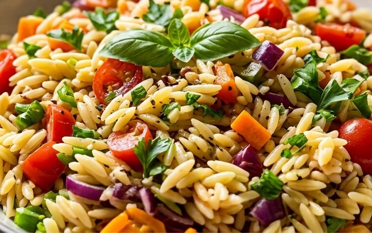 Rainbow Orzo Salad