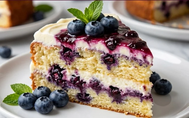 Nova Scotia Blueberry Cream Cake