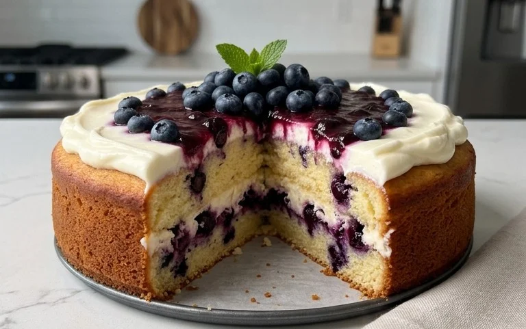 Nova Scotia Blueberry Cream Cake