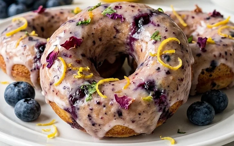 Wild Blueberry Cake Donuts