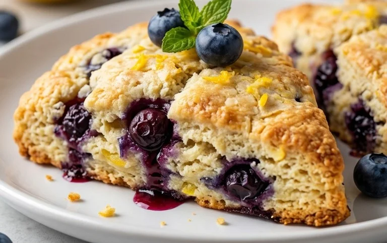 Almond Flour Lemon Blueberry Scones