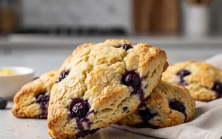 Almond Flour Lemon Blueberry Scones
