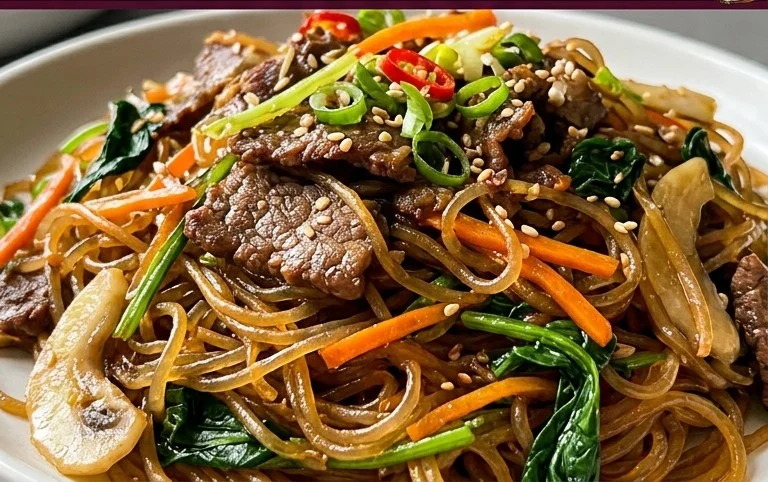 Japchae (Korean Glass Noodle Stir Fry)