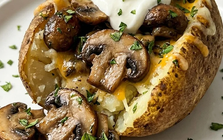 The Ultimate Stuffed Baked Potatoes with Mushrooms