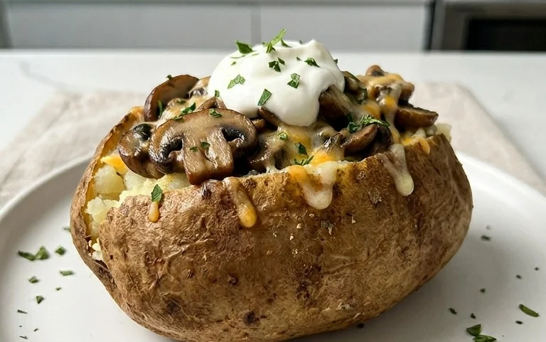 The Ultimate Stuffed Baked Potatoes with Mushrooms
