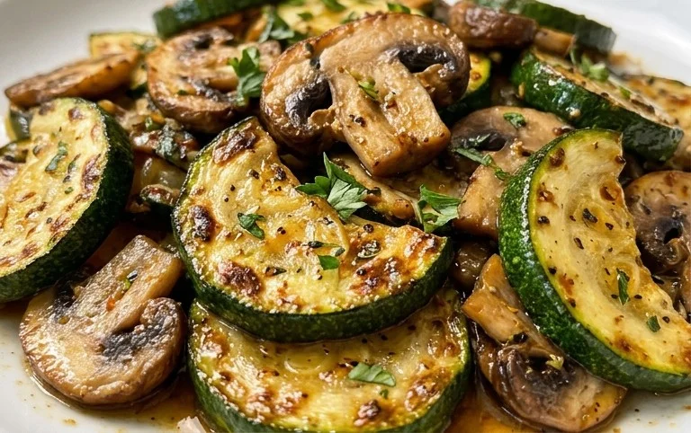 Skillet Zucchini and Mushrooms