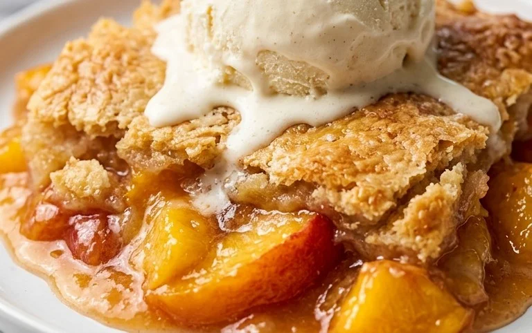 The Easiest Southern Peach Cobbler