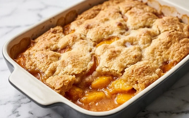 The Easiest Southern Peach Cobbler