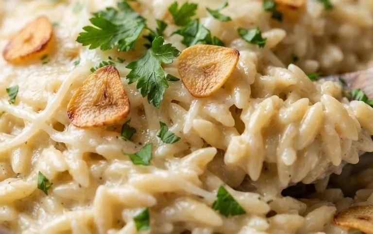 Creamy Garlic Parmesan Orzo