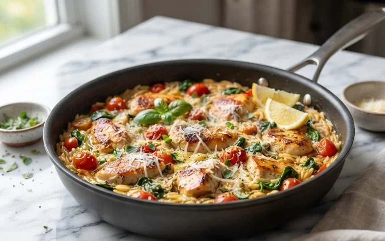 Chicken Orzo (30-Minutes, One-Pan)