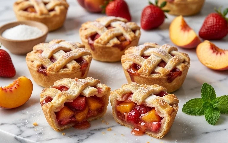 Strawberry Peach Pie Bites
